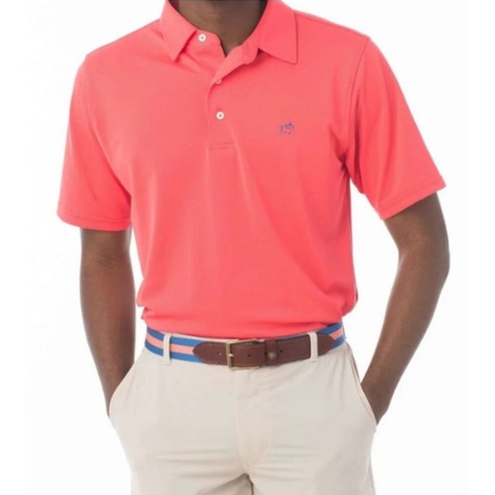 Southern Tide 1/4 button Roster Performance polo in‎ sunset men size extra large